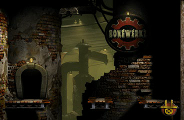Screen BWP01C01, on the entry path of Bonewerkz